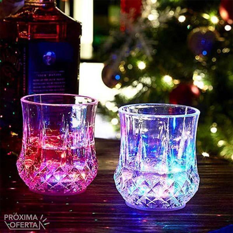 2 gobelets de fête lumineux