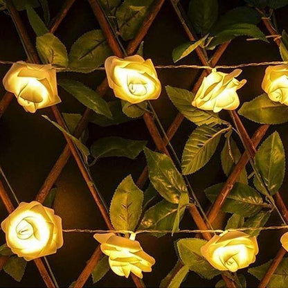 Guirlande de roses LED clignotante