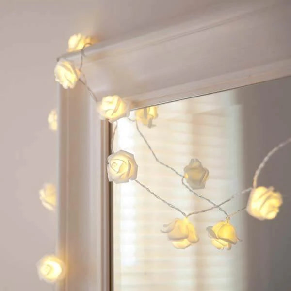 Guirlande de roses LED clignotante