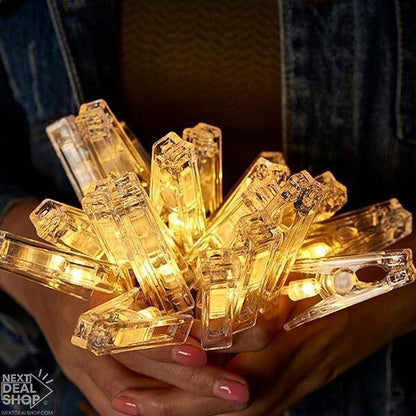 Guirlande lumineuse LED avec pinces pour photos