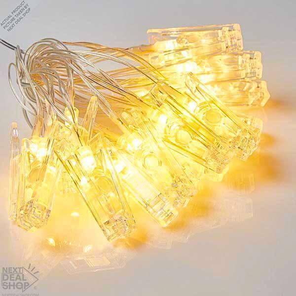 Guirlande lumineuse LED avec pinces pour photos