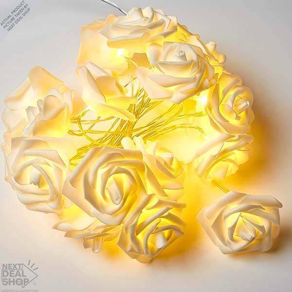 Guirlande de roses LED clignotante