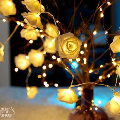 Guirlande de roses LED clignotante