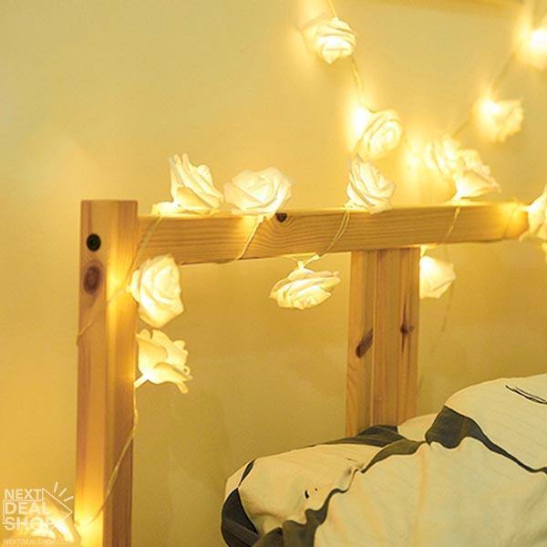 Guirlande de roses LED clignotante