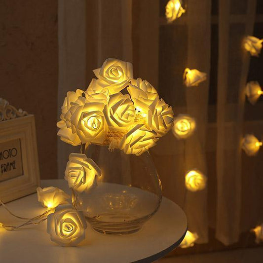 Guirlande de roses LED clignotante