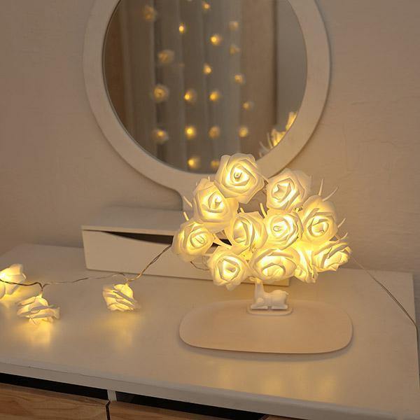 Guirlande de roses LED clignotante