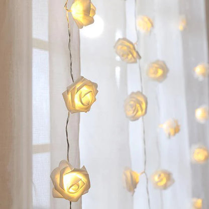 Guirlande de roses LED clignotante